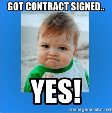 Got Contract Signed snip