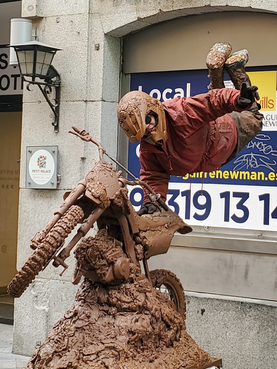 Motorcycle Street Performer in Madrid - Edited